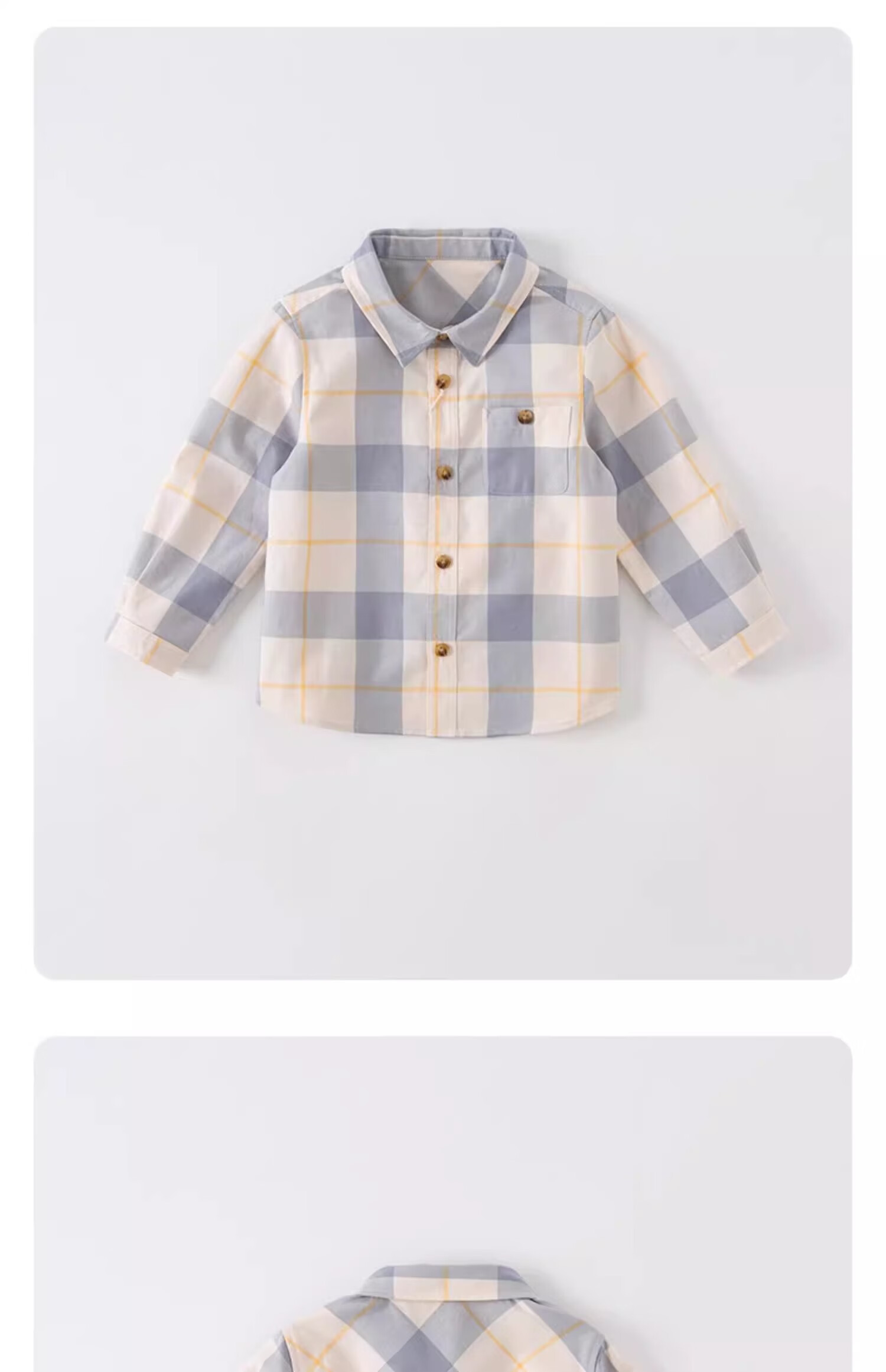 DAVE & BELLA Boys' Spring Shirt Plaid Shirt Children's Jacket Kids Top Children's Clothing 1
