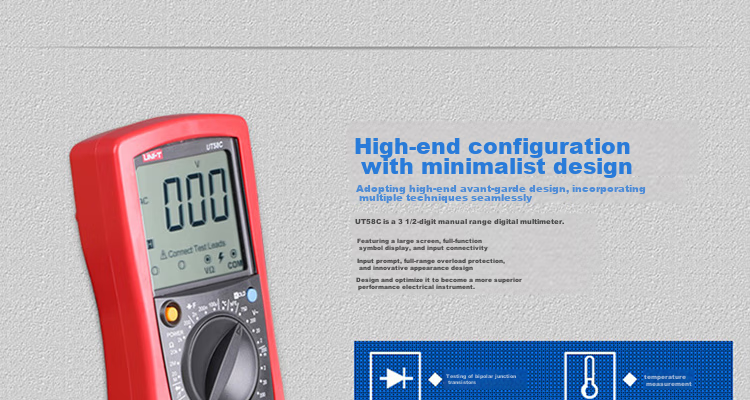 UNI-T UT58A Large Digital Multimeter, Universal Meter for Home Use, Electrician's Meter, Multi-Function Meter 7
