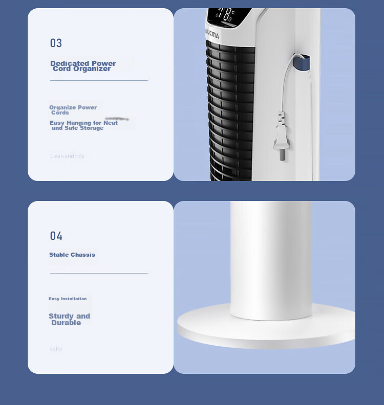 AUCMA , Jingdong, Smart Home Ecosystem, 100-Level Variable Frequency DC, Office Bladeless Fan, Tower Electric Fan with WiFi Control, Home Tower Fan, Floor Fan, X7 15
