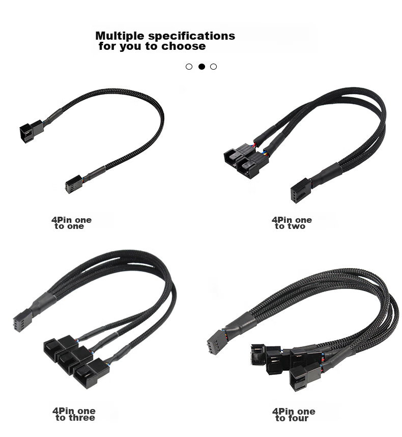 JEYI Desktop Computer Motherboard 4PIN Fan Adapter Cable, Extension Cord, Adapter Cable, FAN11 4