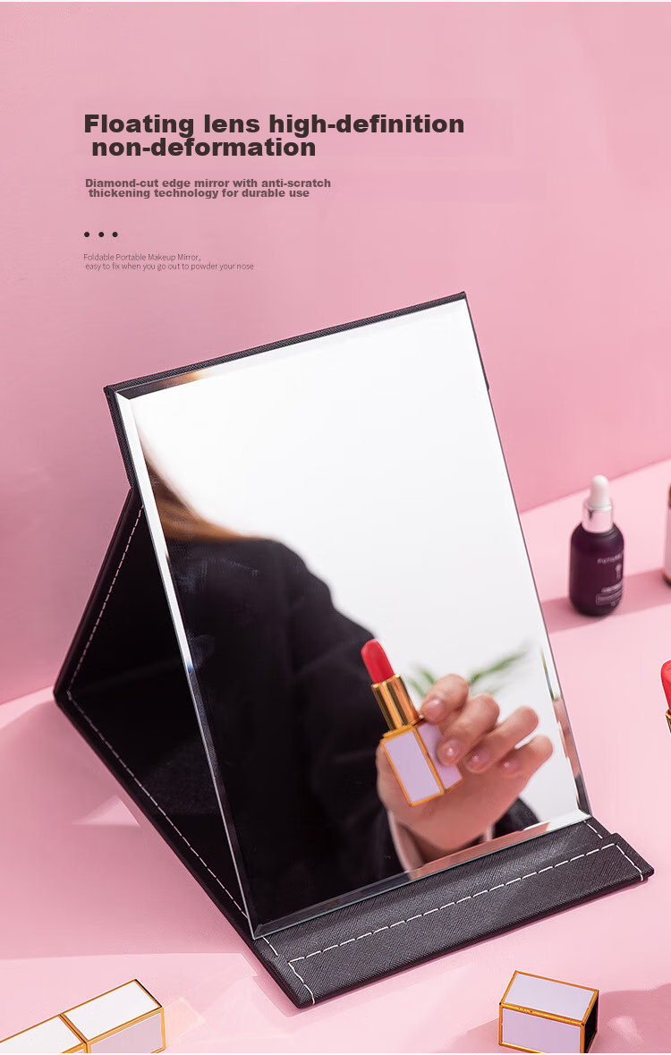 Jingxun Foldable Portable Makeup Mirror for Dormitory Students, Large Bathroom Desktop Dressing Mirror for Men And Wome 1