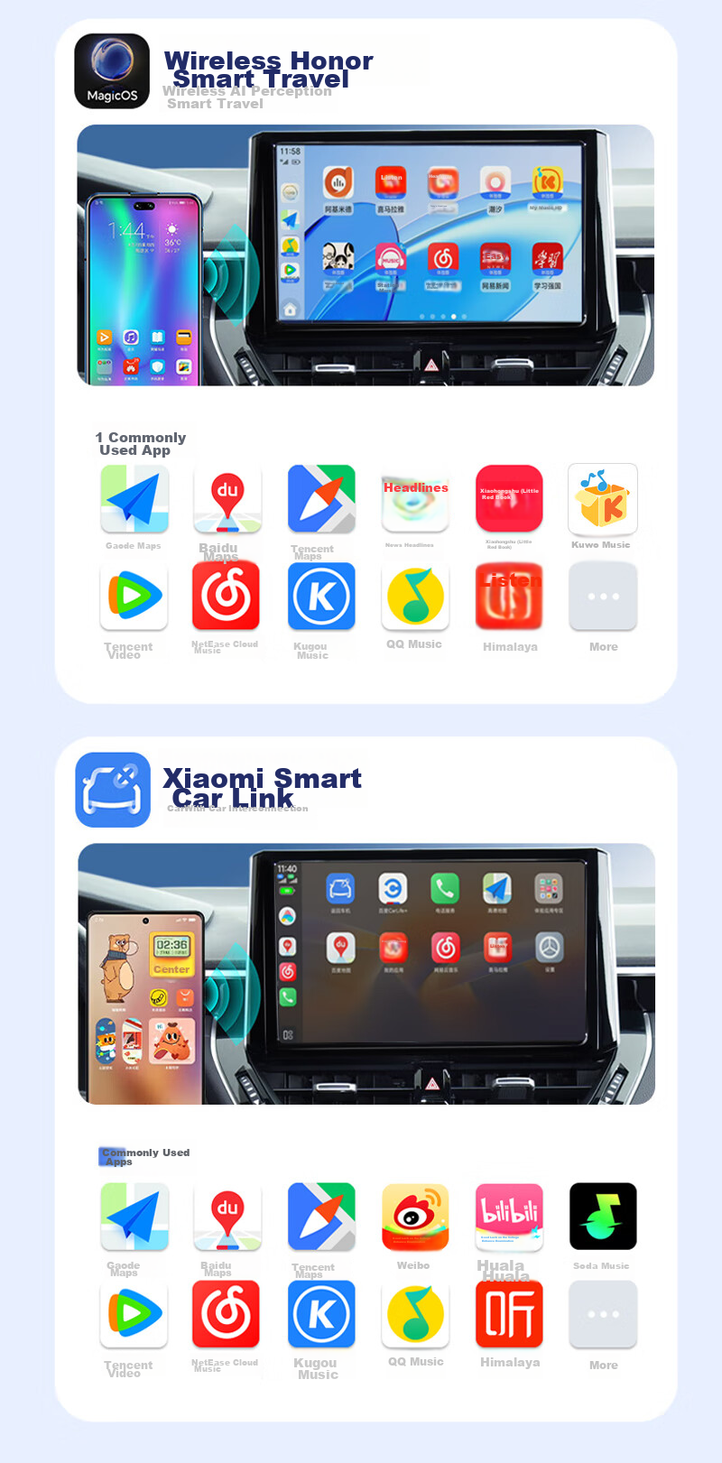 JunYong Baidu Wireless CarLife Compatible with Xiaomi Honor OPPO Samsung VIVO In-Car Connectivity Box [M6 Pro] 11