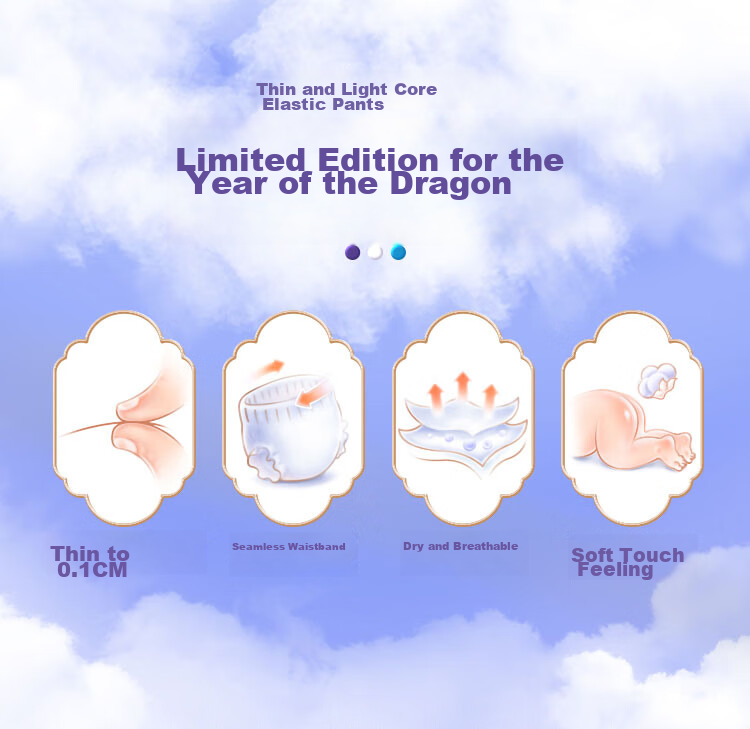 Anerle [No Melamine Detected] Thin Light Core Pull-Up Diapers XXXL 14 Pieces (18kg And Above), Ultra-Thin Breathable 2