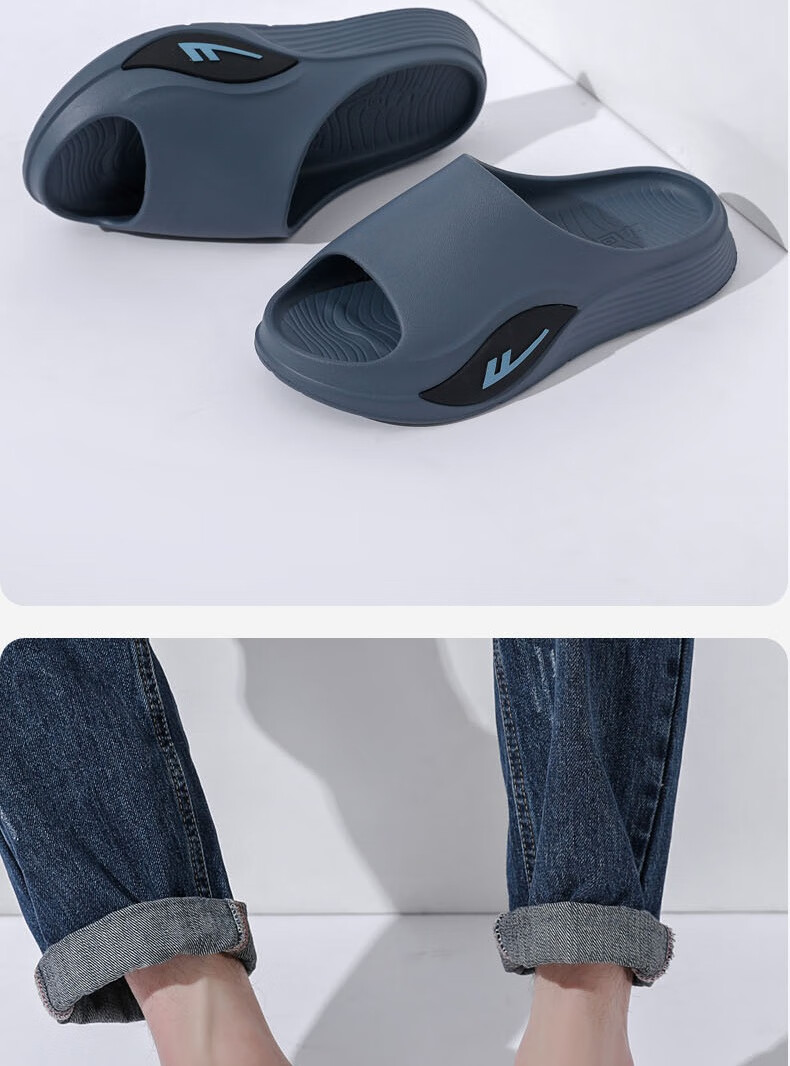 Huili Slippers for Men, Summer Outdoor Non-Slip Beach Shoes, Home Sports Sandals, HL0231 White, Size 42-43 14