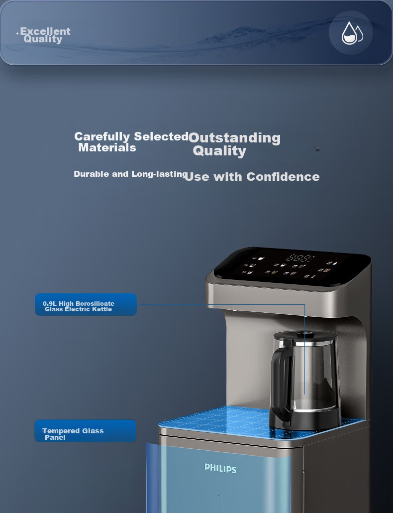 PHILIPS Tea Bar Machine, Home Standing Water Dispenser, Instant Hot Water Dispenser, Heated And Temperature-Controlled Bottom-Loading Water Tank, Living Room And Office Direct Drinking Water Machine ADD8148 22