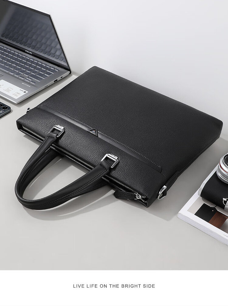 L'ALPINA Italian Briefcase, Men's Leather Handbag, Laptop Business Crossbody Shoulder Bag 5