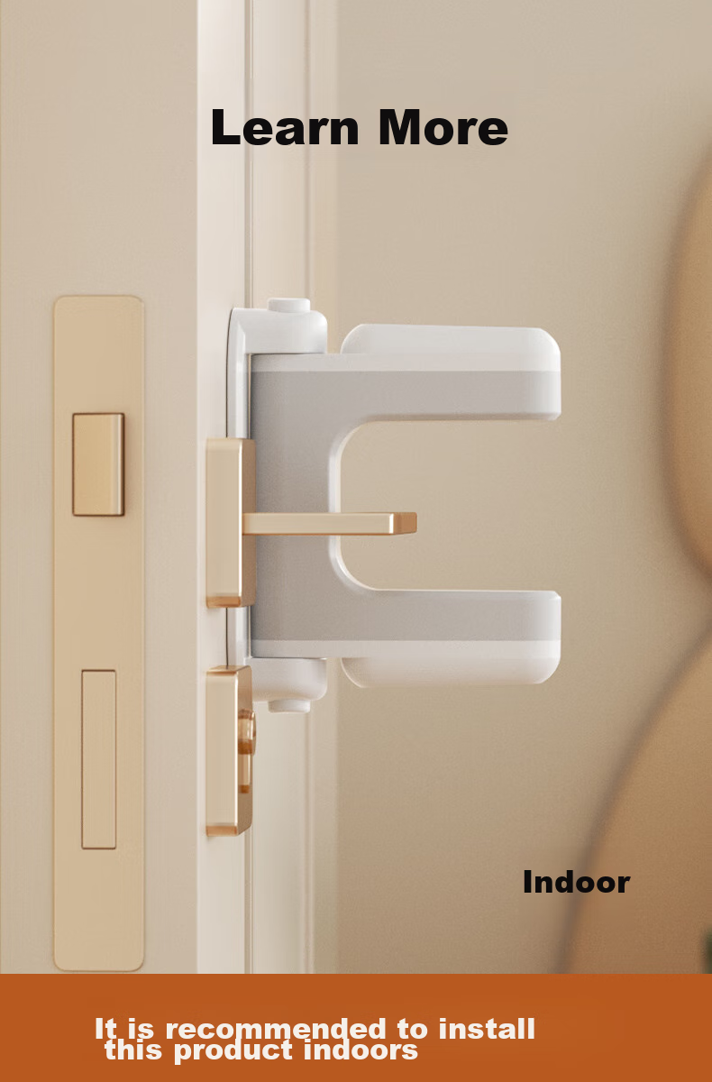 EUDEMON Child Safety Door Stopper Lock, Anti-Theft Door Lock, Baby Door Lock Catch, Anti-Opening Window Lock Catch, 2 Pieces 10