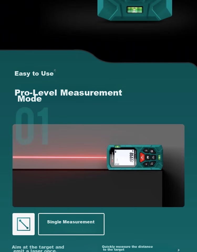 INKERSI Voice-Controlled Laser Distance Meter, 120-Meter High-Precision Electronic Ruler, Infrared Room Measuring Device, Millimeter Accuracy, KE120A 11