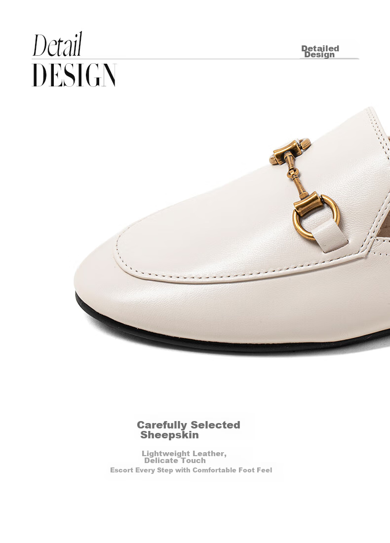 COMELY Genuine Leather Loafers for Women, New Spring/summer Style, Sheepskin Flat Slip-On Shoes, Comfortable Versatile Small Leather Shoes, Camel Color, Size 33 8