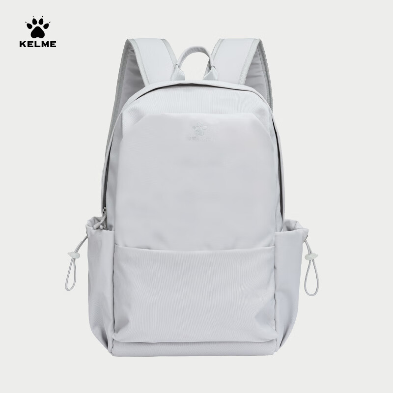 KELME Backpack, Large Capacity, Lightweight, Outdoor Basketball Sports Travel, College Student Schoolbag, Light Gray, One Size Fits All