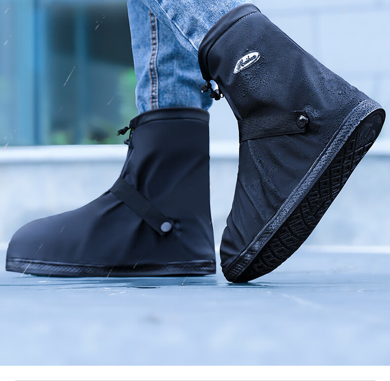 KEYRU Waterproof Rain Boots for Men And Women, Non-Slip High-Top Thick Wear-Resistant Lightweight Rain Boots, Suitable for Adults 7