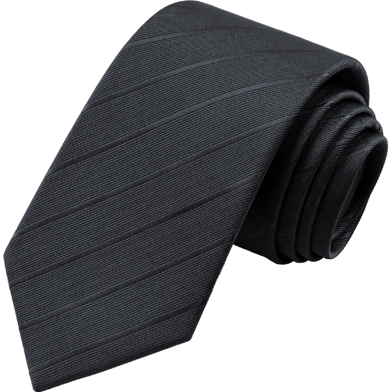 HLA Men's Black Tie, Birthday Gift, Business Wedding Accessory, Gift for Boyfriend, Black [Hand-Tied Style], One Size Fits All
