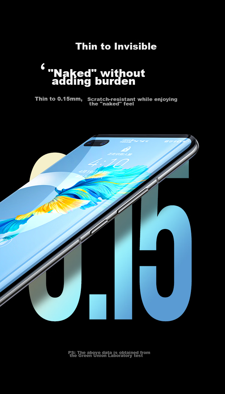 UGREEN Screen Protector for Huawei Mate40 Pro, Hydrogel Film, Compatible with Mate40 Pro+/RS Porsche Design, Full Coverage Anti-Fingerprint Protective Soft Film, 2 Pieces 9