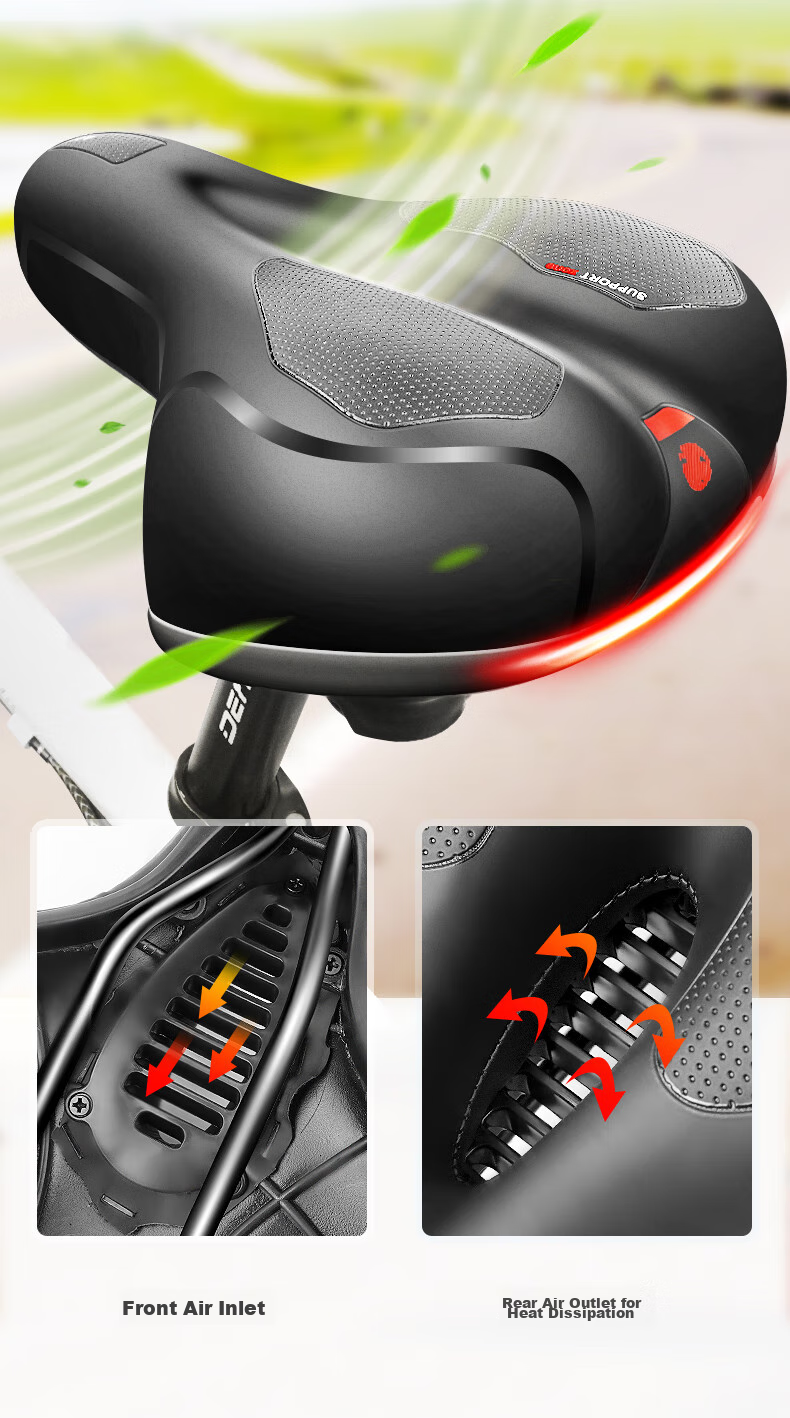 Move Iron Bicycle Seat, Mountain Bike Shock-Absorbing Saddle, Thickened Foam Saddle, Universal Seat Cushion, Cycling Equipment Accessory 7