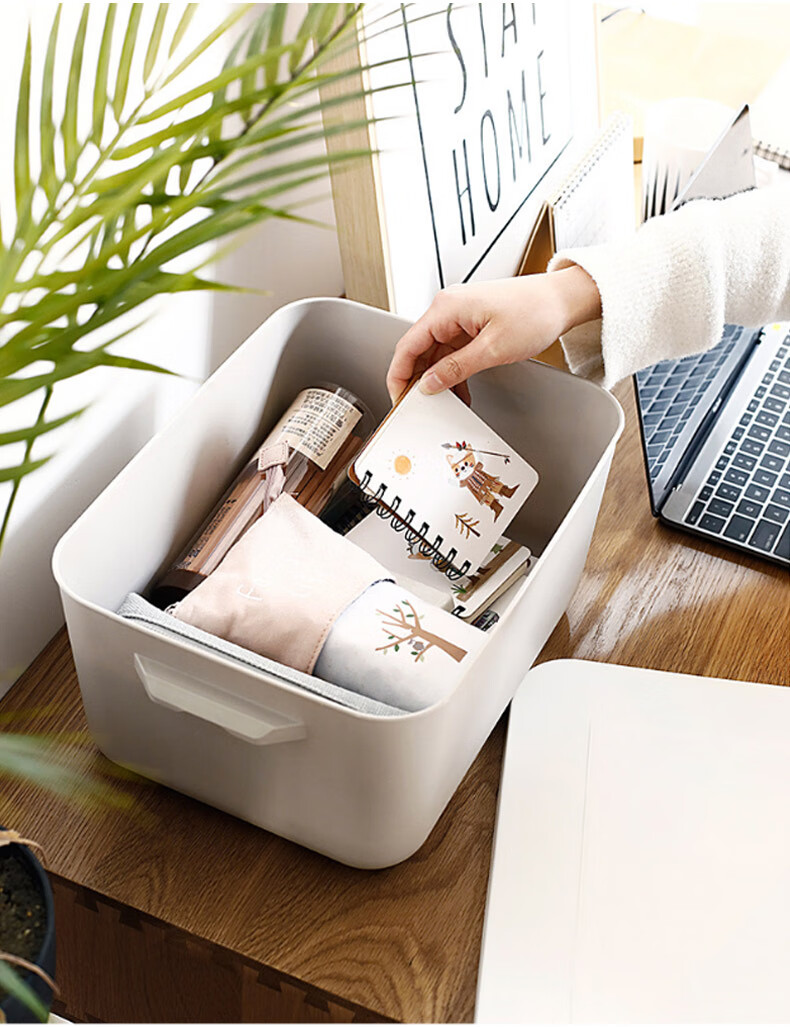 Youjialiangpin Plastic Storage Box, Clothes Organizer, 20L*2+10L*2, Khaki Color, with Lid, Insect-Proof, for Home Use 18
