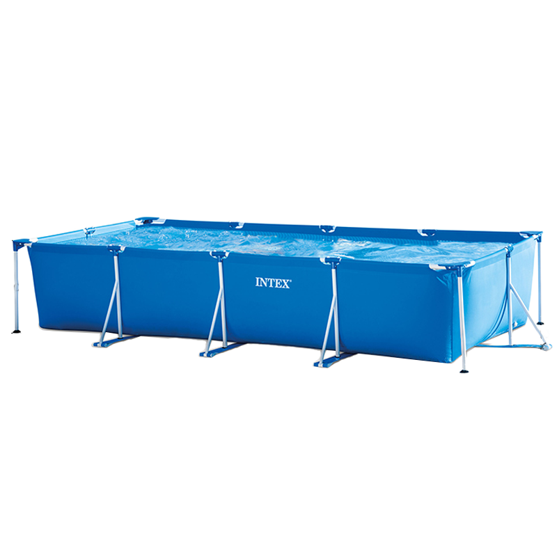 INTEX Raised And Thickened Square Swimming Pool Toy with Family Frame, Movable And Foldable 28273
