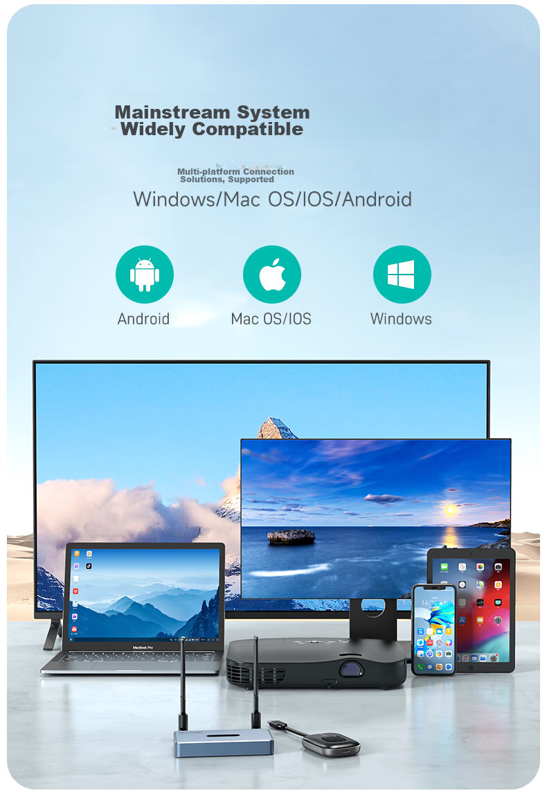 MT-Viki Wireless Screen Mirroring Device, HDMI Enterprise-Grade High-Definition 4K Wireless Transmitter And Receiver, VGA Projector Transmission Device, 5G No Delay, MT-WX02R 11