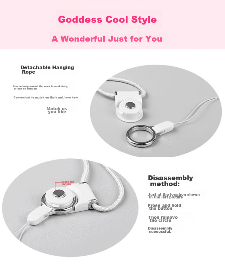 ESCASE [Two-Pack] Phone Lanyard, Apple IPhone 6s/SE/8 Plus/X/11 Phone Case Long Neck Strap/phone Charm, USB Drive Keychain Lanyard, Jazz Black 5