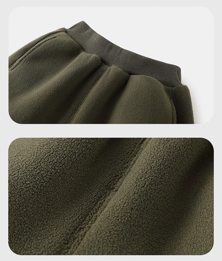 Ciciibear Anti-Pilling Static-Resistant Double-Sided Fleece Thickened Warm Pants for Baby Boys Winter 15