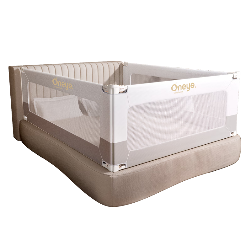 Wanya Baby Crib Guardrail, Toddler Fall Prevention Bed Rail, Edge Anti-Fall Board, Protective Barrier, 2.2 Meters, Simple Gray, One Side