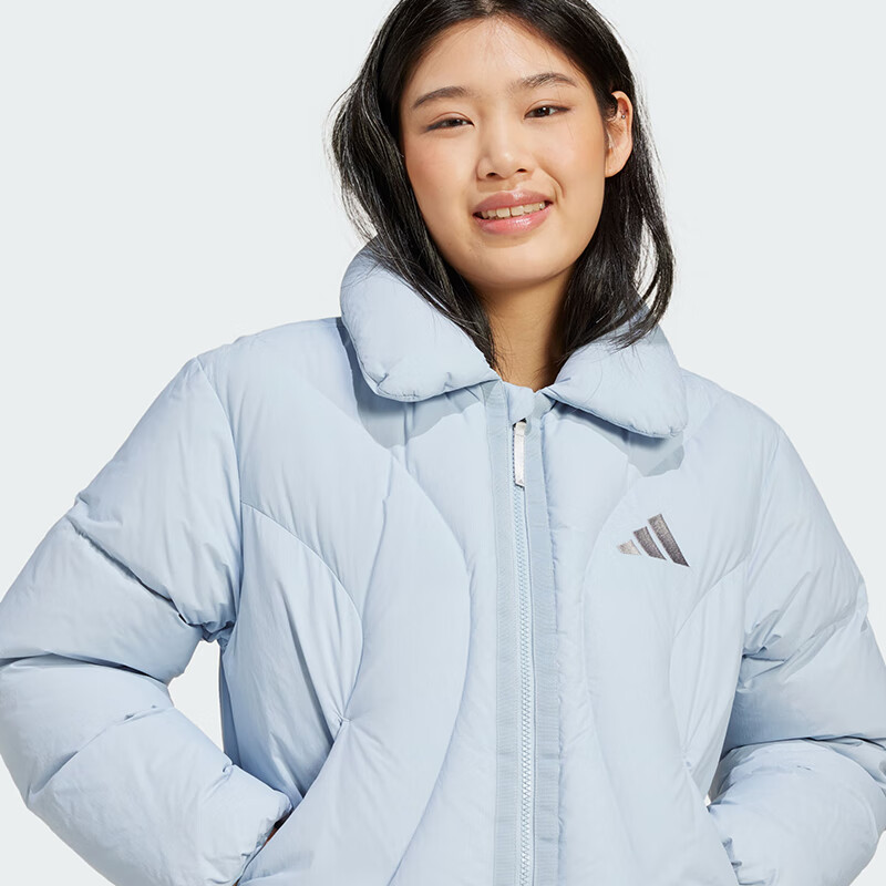 Adidas Women's Winter Regular Duck Down 600 Fill Power Blue Stand Collar down Jacket, JG5933 A/XL 4