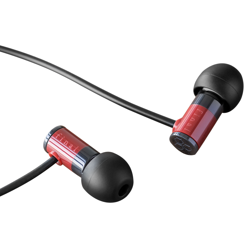 FINAL E1000 Portable In-Ear Headphones, Lossless Music Earbuds, Trendy Earphones, Red