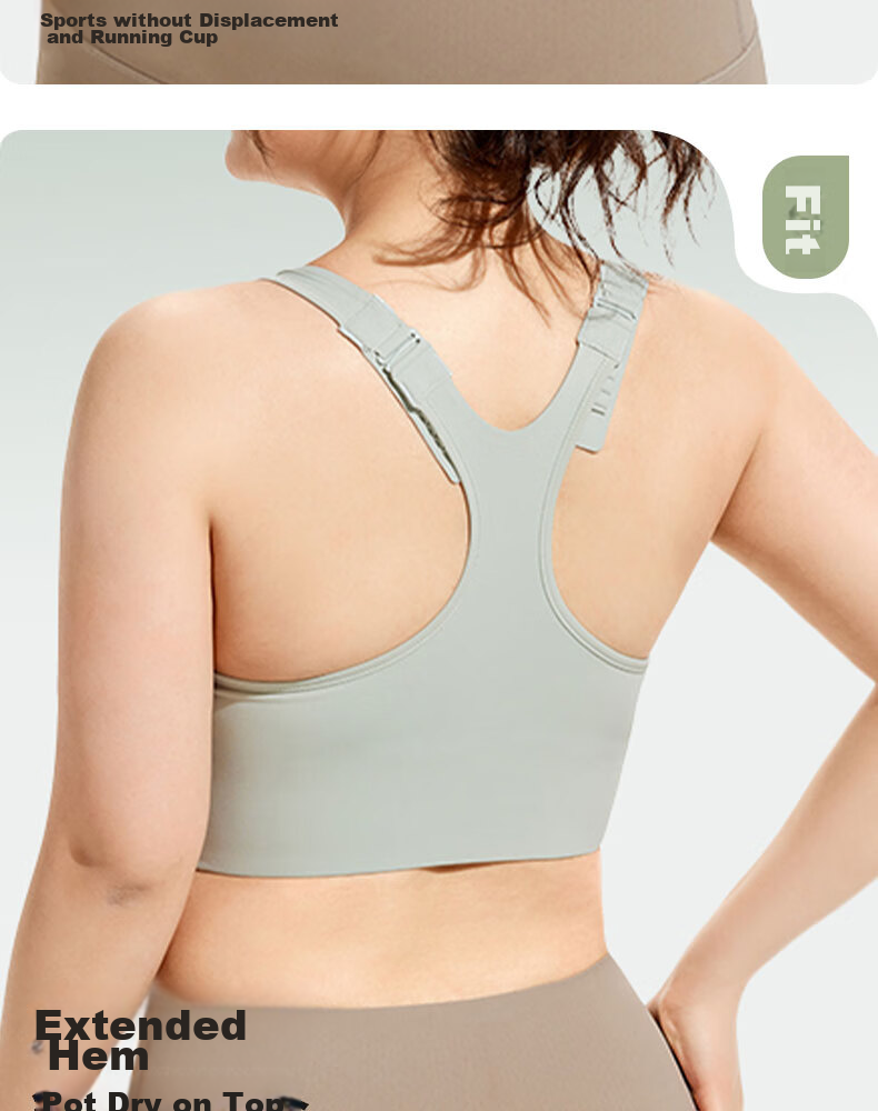 XUEXIMAN Plus Size Sports Bra for Women, High-Impact Shock-Absorbing One-Piece Bra, Yoga Vest for Large Breasts, Fitness Bra for Curvy Wome 8
