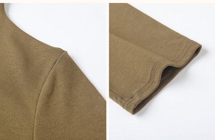 Dme [High-Elastic Simple Mid-Sleeve Base Shirt], Autumn Stand-Up Collar Slim-Fit Women's T-Shirt 10