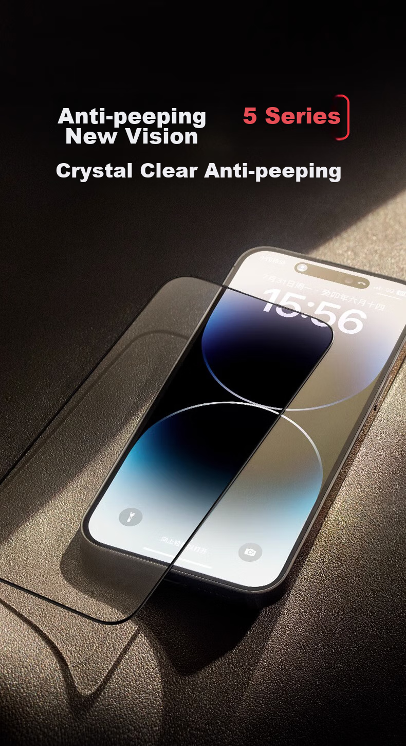 DIVI [2-Pack] Privacy Screen Protector for Apple IPhone 15 Pro Max, Tempered Glass Film, Dust-Proof, Shatterproof, Anti-Fingerprint, Full Coverage, Anti-Peeping 1