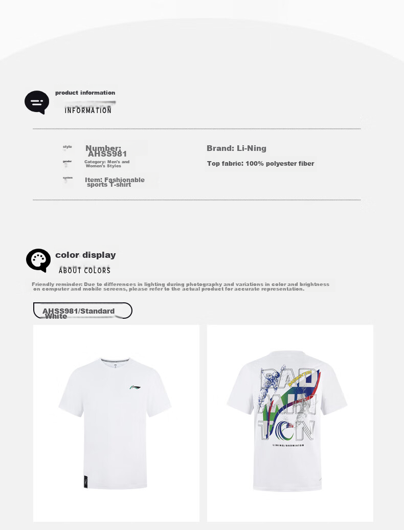 Li-Ning Badminton Shirt for Men, Short-Sleeved T-Shirt, Cultural Shirt, Breathable Sweat-Absorbing Sports Top, Black, M 12