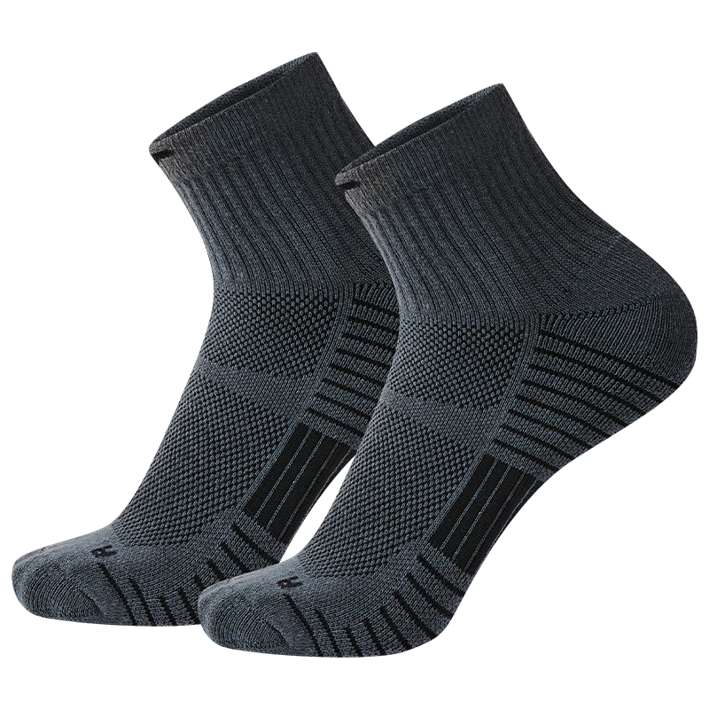 JOMA Mid-Calf Sports Socks Breathable Sweat-Absorbing Durable Running Training Basketball Badminton Socks Gray One Size Fits All