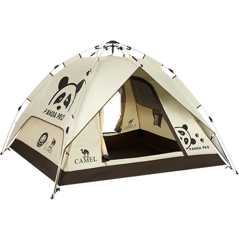 CAMEL Portable Folding Camping Tent for Outdoor, Park Picnic, Automatic Setup [Mountain Panda Design]