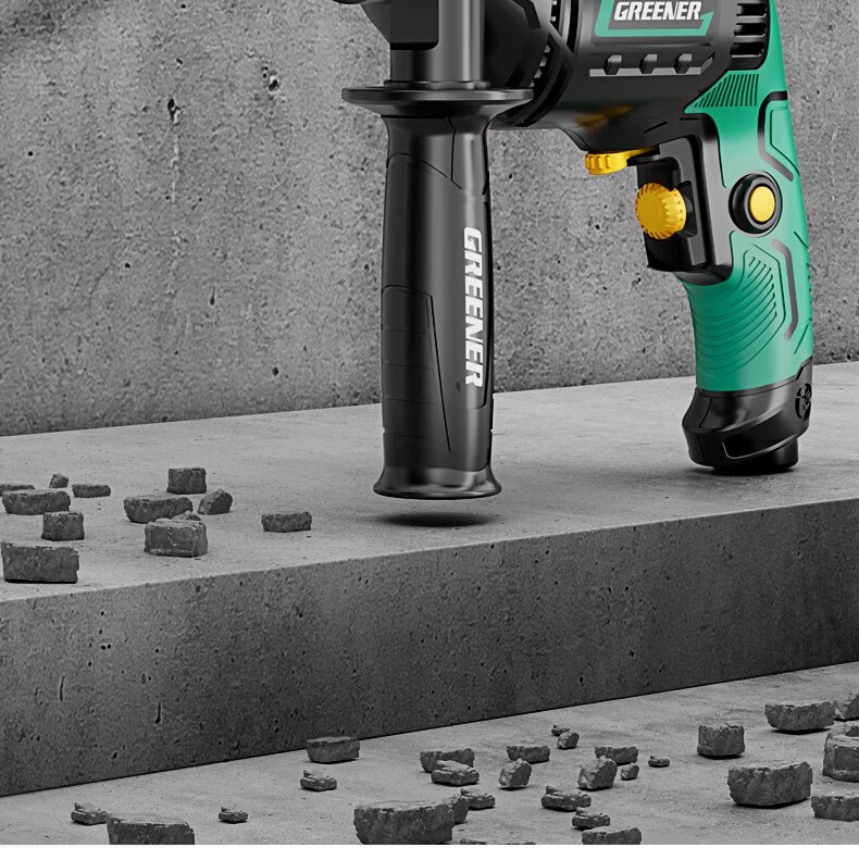 GREENER 710W Impact Drill, Electric Drill for Holes in Concrete, Household Electric Drill, Power Screwdriver, Wall Drilling, High-Power 2