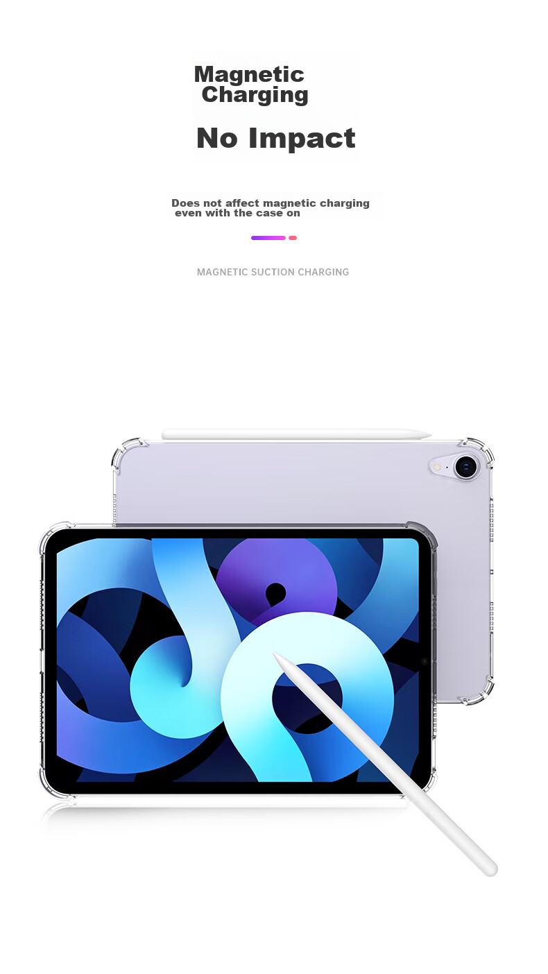 BIAZE Compatible with 2026 M4 Chip Apple IPad Air 11-Inch Case, Protective Cover for Apple Tablet Air 8/7/6, 11-Inch TPU Air Cushion Shockproof Soft Case 7