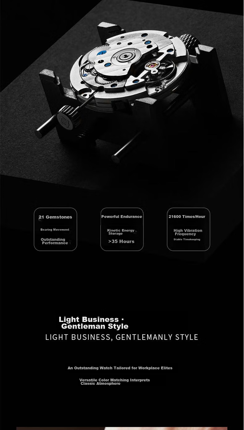 Bestdon Men's Automatic Mechanical Watch, Water-Resistant, Luminous, Chinese Style Wristwatch Gift Box, Men's Gift for Boys 6