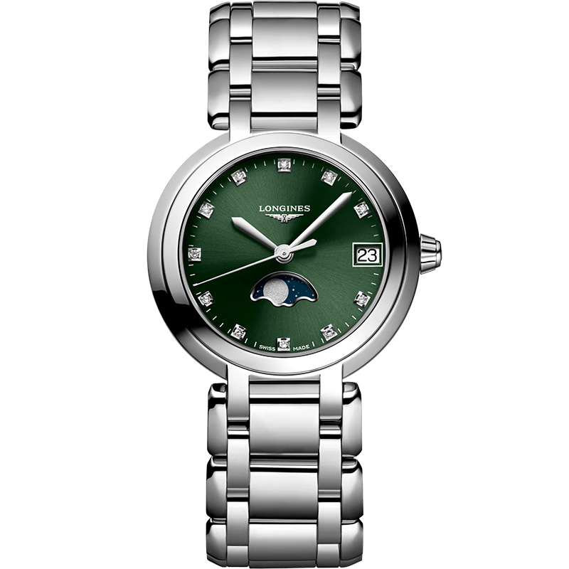 LONGINES Swiss Watch, Heart Moon Series, Women's Steel Strap Quartz Watch L81154676