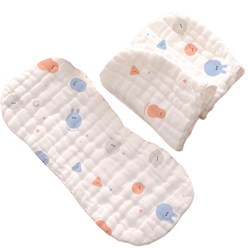 Babyprints [Without Melamine] Diaper, Baby Gauze, Pure Cotton, Newborn Diaper Pad, Disposable Diaper, Washable, 6 Pieces