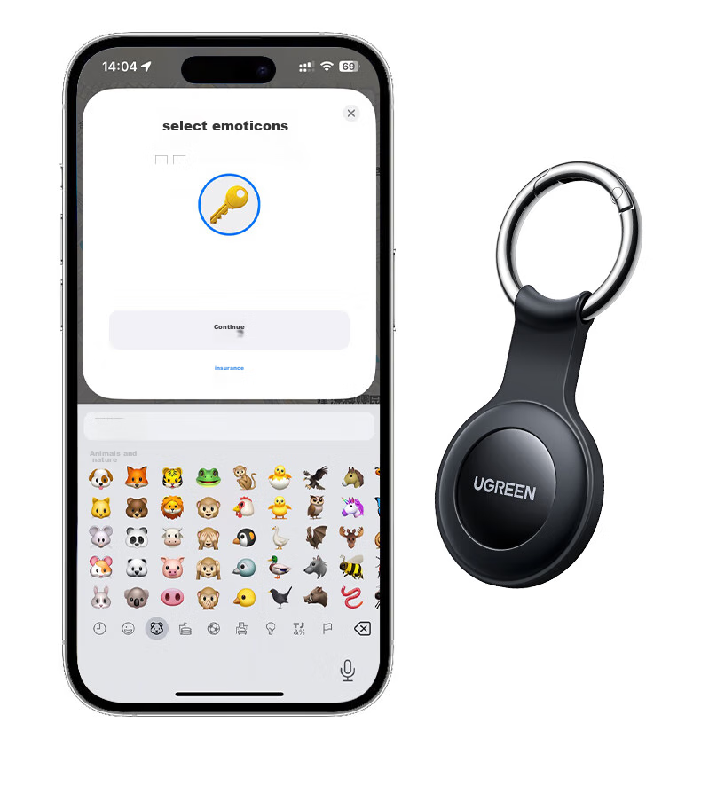 UGREEN Tag Locator Tracker Anti-Loss Device, FindMy Certified Global Precise Finder for Apple Air/iPhone 18 Pro Max Phones, Keys, Luggage, Backpack Anti-Loss 16