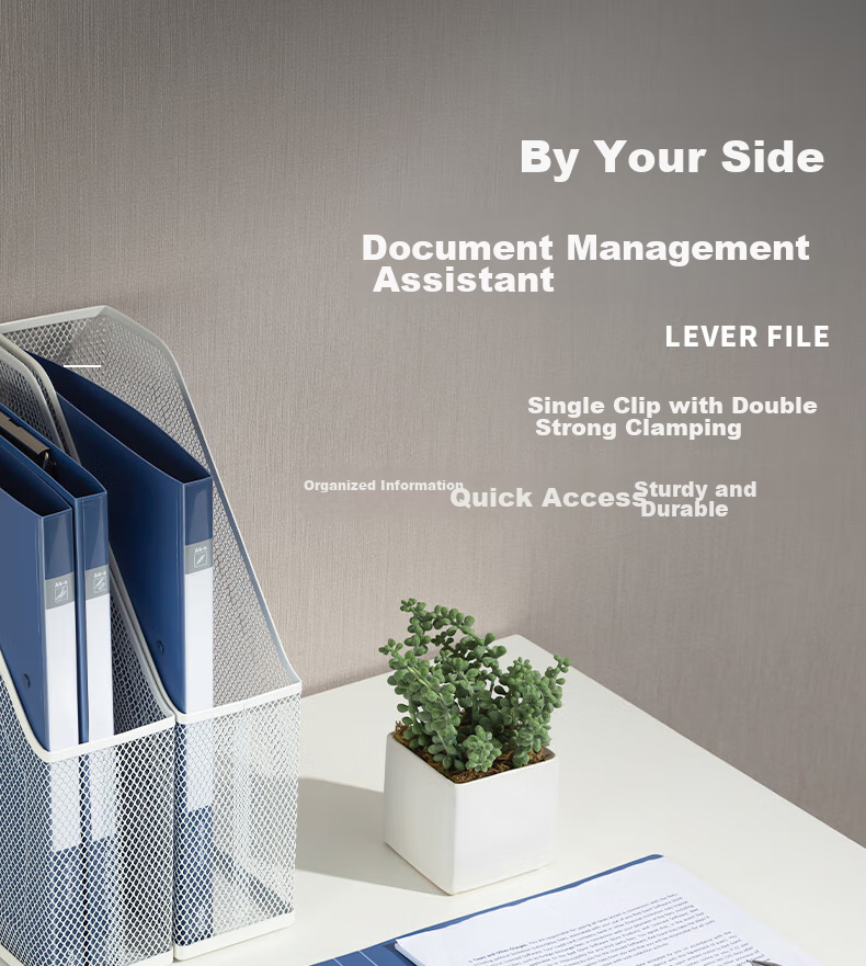 Deli A4 Double Strong Clip/document Folder/paper Folder/exam Paper Folder/poem Recitation Contract Folder/file Folder/document Holder/office And Study Supplies Single Gray-Blue 1