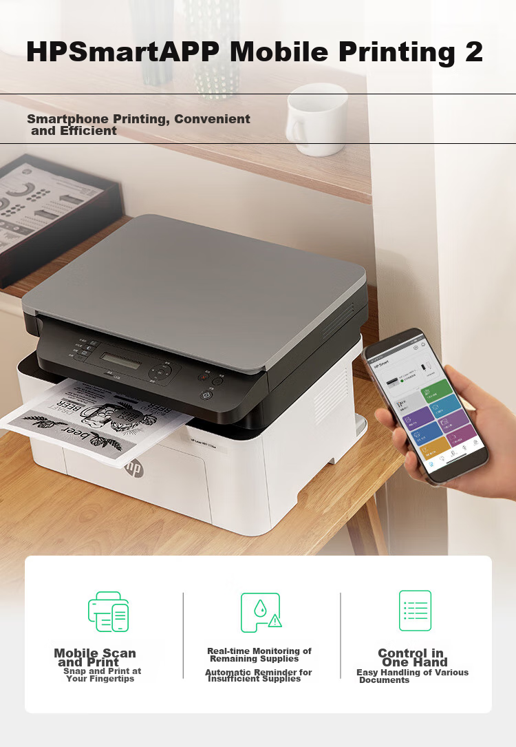 HP 1188a Laser Multifunction Compact Home All-In Printer, Copier, Scanner And Office Machine (Upgraded Version of 136a) 6