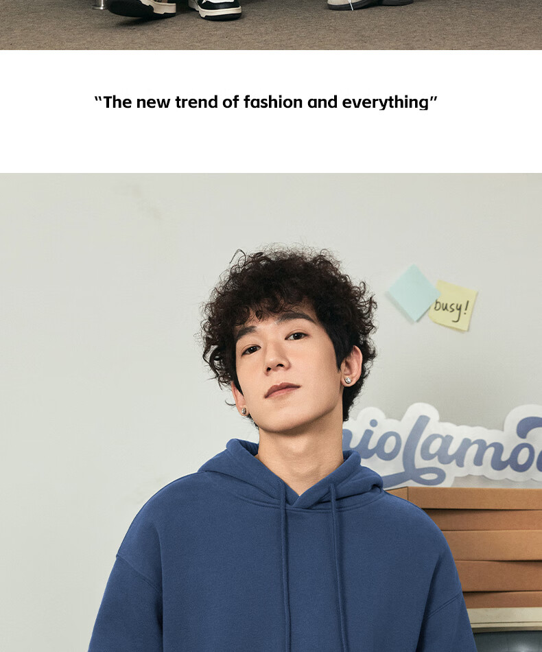GENIOLAMODE Semir Group Men's Fleece Hoodie Winter Thickened American Vintage Style Jacket Light Beige L 20