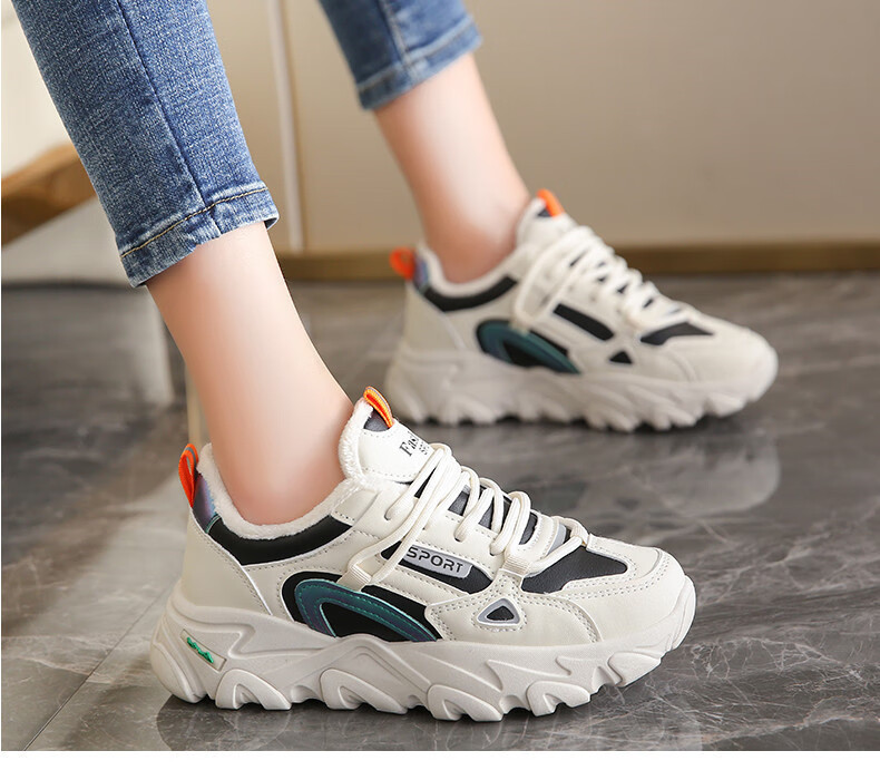 CARTELO Women's Casual Shoes, Summer Breathable Dad Shoes, Women's Sneakers, Casual Running Shoes, Women's 0858 Beige, Size 36 37