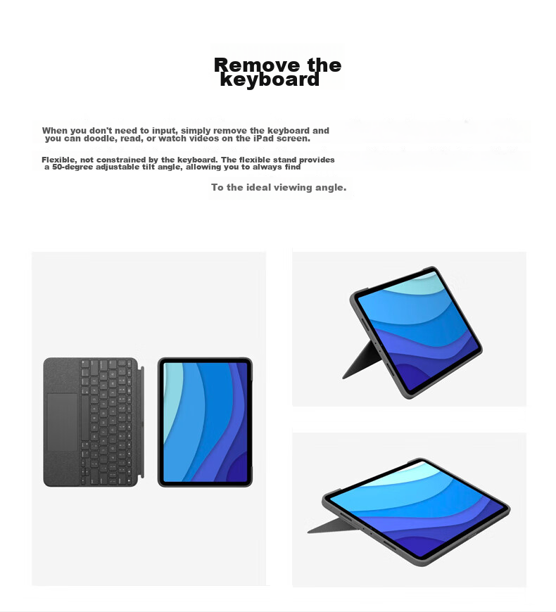 Logitech Combo Touch Tablet Keyboard Case for IPad Pro 13-Inch (M4), Graphite Black 4