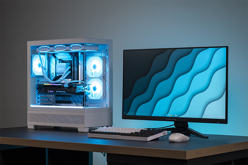 PHANTEKS XT523 View White Seaside View Tempered Glass Full-View ATX Motherboard Case for Desktop Computer (Side ARGB Light Strip/360mm Water Cooling Support/Type-C) 13