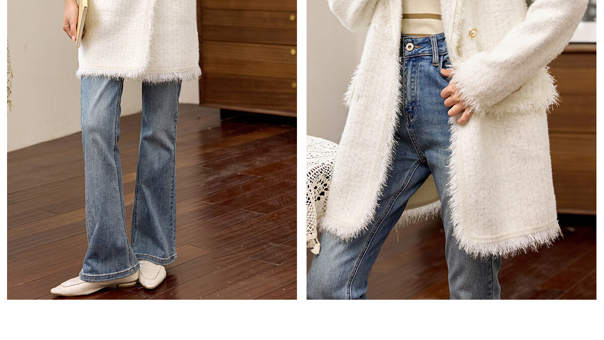 PinCai Women's Small Fragrance Style Mid-Length Elegant Coat Oriental Minimalist Luxury Tassel Jacket P144F6005 20