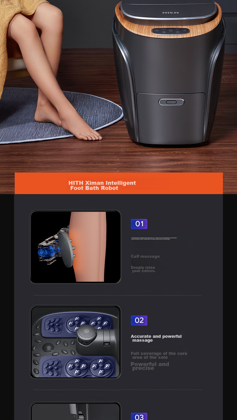HITH Xingman Foot Soaking Bucket with Massage, Calf Heating, Hot Air Drying, Fully Automatic Temperature Control, Detachable High-Depth Foot Bath Basin [Mid-Autumn Festival Gift] S2 6