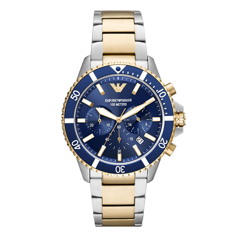 EMPORIO ARMANI Men's Watch, Steel Strap Quartz Water Ghost Business Casual Wristwatch, Birthday Gift for Boyfriend, AR11362