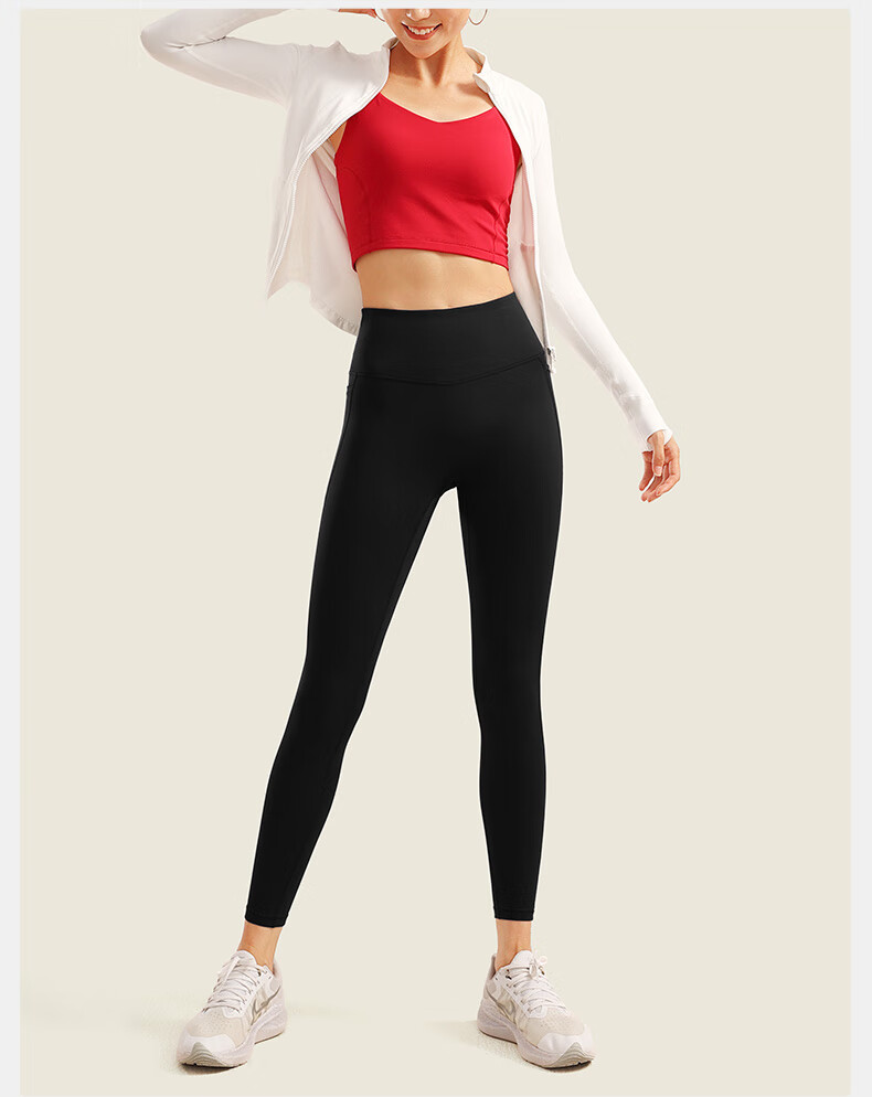 VFU No Embarrassment Line Xingqing Yoga Pants High-Waisted Butt-Lifting Outdoor Running Fitness Workout Pants, Black, XL 24