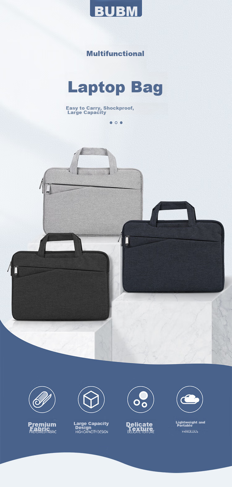 BUBM Laptop Sleeve for Apple, Dell, And ASUS Computers, Handheld 13.3-Inch Air Pro Notebook Protective Case, Thin Briefcase, Business Inner Bag for Men And Wome 1