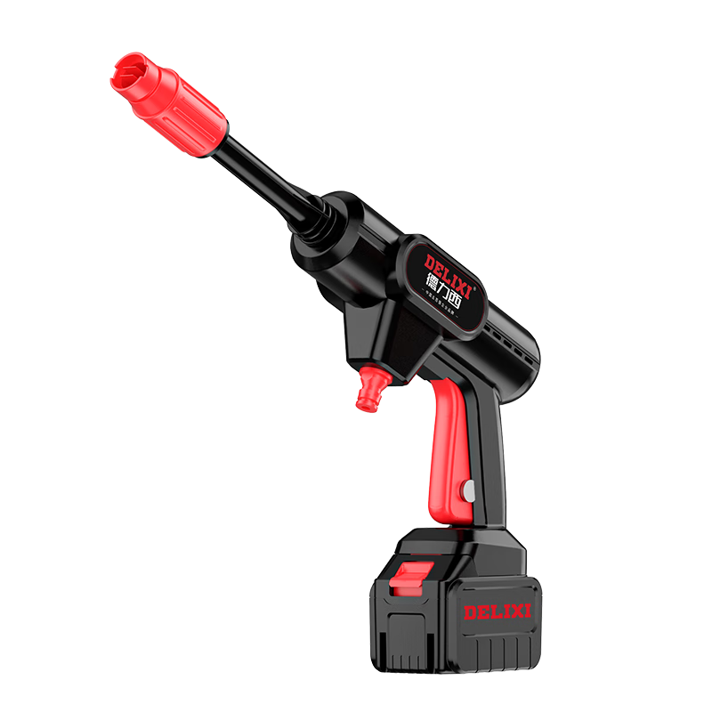 DELIXI High-Pressure Car Washer, Household High-Pressure Water Gun, Rechargeable, High-Power, Wireless Lithium Battery Car Washing Water Gun, 6AH Pressure Boost